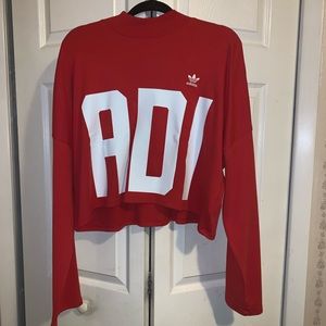 adidas Sweaters - Adidas bold age red mock neck crop sweater adidas Sweaters - Adidas bold age red mock neck crop sweater